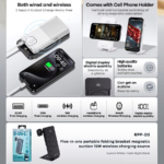 Power bank prenosiva baterija REMAX RPP-D3  20W+22.5W Fast Charging 10000mAh Magnetic 5u1 crni - Slika 3