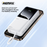 Power bank prenosiva baterija REMAX Cynlle Series RPP-680 PD 20W+QC 22.5W 20000mAh crni - Slika 5