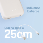 Power bank prenosiva baterija Magsafe PD 5000 mAh bela - Slika 3