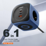 Produzni kabl LDNIO SE3338, 3 uticnice, USB, 2xPD, 6u1, GAN, 65W total power - Slika 2