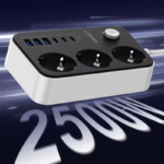 Produzni kabl LDNIO SE3631C 3 uticnice 3xUSB 3xPD beli 2m - Slika 3