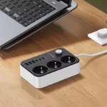 Produzni kabl LDNIO SE3631C 3 uticnice 3xUSB 3xPD beli 2m - Slika 4