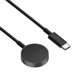 Punjac za Samsung Galaxy watch 7, 6, 5, 4, 3, Active 1, 2 Classic, FE, Ultra, Type C crni