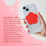 Stiker za mobilni telefon Magnetic Flower crni - Slika 3