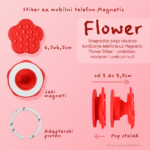 Stiker za mobilni telefon Magnetic Flower crveni - Slika 2