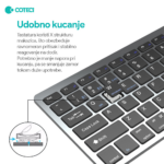 Tastatura Coteci 84007 siva - Slika 4