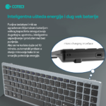 Tastatura Coteci 84007 siva - Slika 5