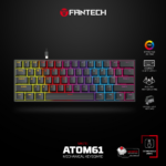 Tastatura Mehanicka Gaming Fantech MK211 RGB Atom61 crna (red switch) - Slika 2