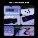 Tastatura Mehanicka Gaming Fantech MK211 RGB Atom61 crna (red switch) - Slika 4