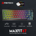 Tastatura gejmerska mehanicka bezicna MAXFIT67 MK858 crna (Kaith box white switch) FANTECH - Slika 4