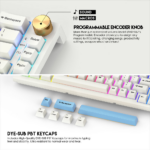 Tastatura gejmerska mehanicka bezicna MAXFIT67 MK858 space edition (Kaith box white switch) FANTECH - Slika 8