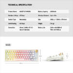 Tastatura gejmerska mehanicka bezicna MAXFIT67 MK858 space edition (Kaith box white switch) FANTECH - Slika 10