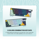 Tastatura Mehanicka Gaming Fantech MK874V2 RGB Atom 63 Mizu SkyBlue (taro switch) - Slika 3