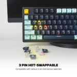 Tastatura Mehanicka Gaming Fantech MK875V2 RGB Atom 81 Mizu Navy (Taro switch) - Slika 4