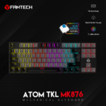 Tastatura Mehanicka Gaming Fantech MK876 RGB Atom TKL siva (Blue switch)