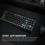 Tastatura Mehanicka Gaming Fantech MK876 RGB Atom TKL siva (Blue switch) - Slika 2