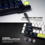 Tastatura Mehanicka Gaming Fantech MK877S RGB Atom 87S Mori bela (rosie switch) - Slika 5
