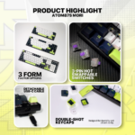 Tastatura Mehanicka Gaming Fantech MK878S RGB Atom 104S Mori plava (taro switch) - Slika 3