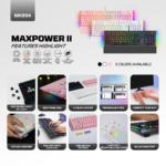 Tastatura Mehanicka Gaming Fantech MK894 RGB Maxpower II bela (speed grey switch) - Slika 3