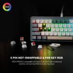 Tastatura Mehanicka Gaming Fantech MK912 RGB Atom PRO63 Wireless Mercury (blue switch) - Slika 2