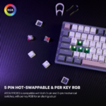 Tastatura Mehanicka Gaming Fantech MK913 RGB Atom PRO83 Wireless Saturn (red switch) - Slika 5