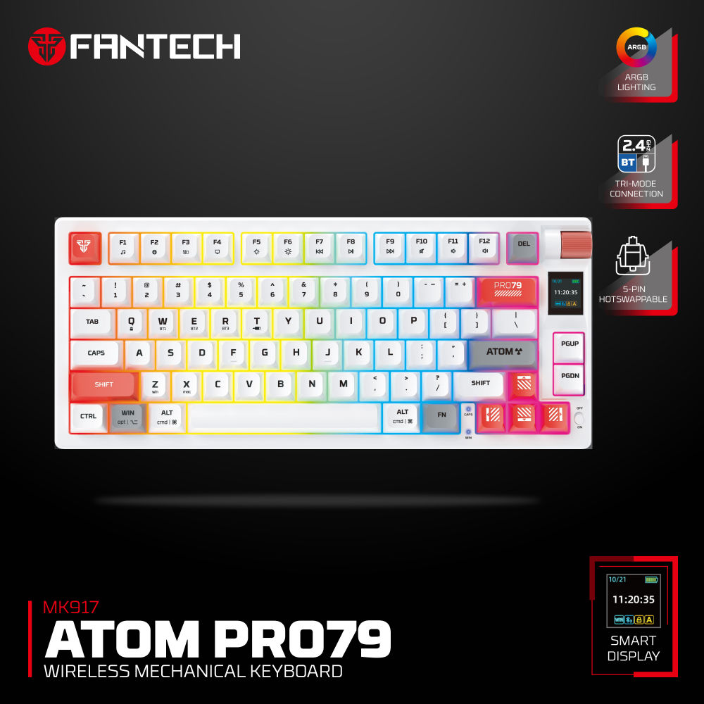 tastatura-mehanicka-gaming-fantech-mk917-rgb-atom-pro79-wireless-bela-blue-switch-222735-368345.png Tastatura Mehanicka Gaming Fantech MK917 RGB Atom PRO79 Wireless bela (Blue switch) - Slika 1