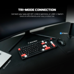 Tastatura Mehanicka Gaming Fantech MK918 RGB Atom PRO97 Wireless bela (Blue switch) - Slika 4