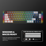 Tastatura Mehanicka Gaming Fantech MK919 Atom PRO66 siva (Blue switch) - Slika 5