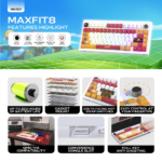Tastatura Mehanicka Gaming Fantech MK921 Maxfit 8 Wireless ONE PIECE - LUFFY (white switch) - Slika 4