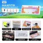 Tastatura Mehanicka Gaming Fantech MK921 Maxfit 8 Wireless ONE PIECE - NAMI (white switch) - Slika 4