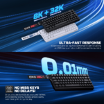 Tastatura Wired Magnetic Gaming Fantech MK811 RGB Atom HE68 crna (emerald switch) - Slika 4