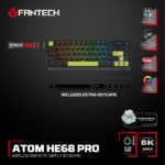 Tastatura Wired Magnetic Gaming Fantech MK922 Atom HE68 Pro Mori crna (emerald switch) - Slika 2