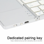Tastatura Wireless sa touchpadom rasklopiva bela - Slika 4