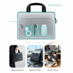 Torba za laptop Coteci 14050 15-16 inch siva - Slika 4