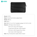 Torba za laptop Coteci MB-071 13-14 inch crna - Slika 5
