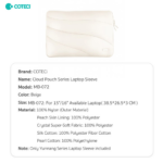 Torba za laptop Coteci MB-072 15-16 inch bez - Slika 5