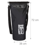 Vodootporna torba 10L crna - Slika 6