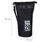 Vodootporna torba Dry Bag 20L crna - Slika 3