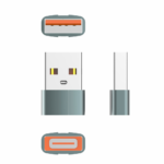 Adapter LDNIO LC150 Type C na USB sivi - Slika 2