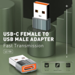Adapter LDNIO LC150 Type C na USB sivi - Slika 3