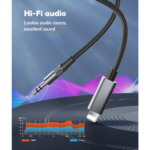Adapter LDNIO LSY81i iPhone Lightning na 3.5mm muski beli 1m - Slika 6