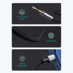Adapter Pluginn 3.5mm na Lightning 1m crni - Slika 3
