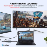 Adapter Terabyte Type C na HDMIx2 PD USB3.0 4 u 1 - Slika 4