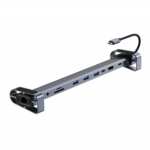 Adapter Type C JWD-TC45 na LAN, PD, HDMI, Type C, 3x USB 3.0, SD, TF,  3.5mm 10 u 1 sivi - Slika 2
