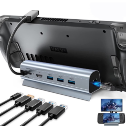 Adapter Type C JWD-TC58 na LAN, PD, HDMI, 3x USB 3.0 6 u 1 sivi