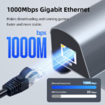 Adapter Type C JWD-TC58 na LAN, PD, HDMI, 3x USB 3.0 6 u 1 sivi - Slika 6