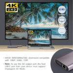 Adapter Type C na LAN Gb, SD card, TF, Type C, 3xUSB 3.0, Audio, HDMI i VGA 10 u 1 20cm kabl - Slika 7