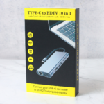 Adapter Type C na LAN Gb, SD card, TF, Type C, 3xUSB 3.0, Audio, HDMI i VGA 10 u 1 20cm kabl - Slika 11