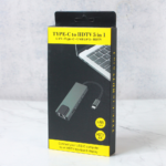 Adapter Type C na LAN Gb, Type C, 2xUSB 3.0 i HDMI 5u1 20cm kabl HUB - Slika 6