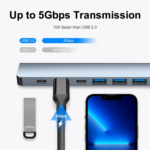 Adapter Type C - USB 3.0 HUB na 2xType C, 3xUSB 3.0 i 2xUSB 2.0 7u1 20cm kabl - Slika 7
